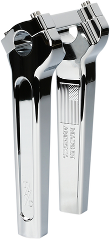 Thrashin Supply Chrome 8" Straight Motorcycle Handlebar Riser Kit for Harley