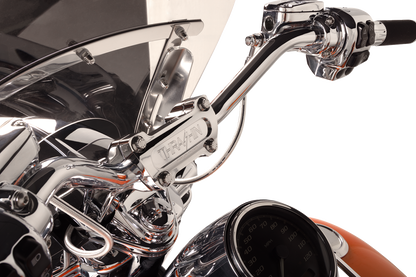 Thrashin Supply Chrome 6.5" Pullback Motorcycle Handlebar Risers for Harley