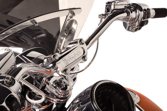 Thrashin Supply Chrome 6.5" Pullback Motorcycle Handlebar Risers for Harley