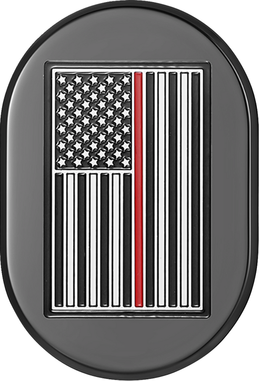 Figurati Designs Red Line American Flag Left Antenna Insert 09-23 Harley Touring