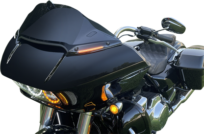 Custom Dynamics LED Windshield Turn Signal Trim Kit 2015-2024 Harley Road Glide