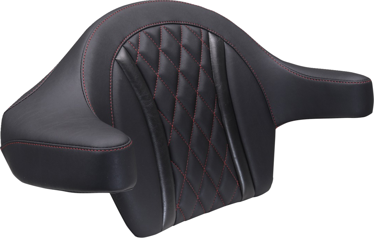 Mustang King Tour Pak Backrest Dark Cherry Pad for 2023-2025 Harley Touring