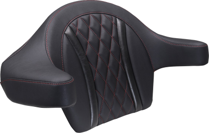 Mustang King Tour Pak Backrest Dark Cherry Pad for 2023-2025 Harley Touring