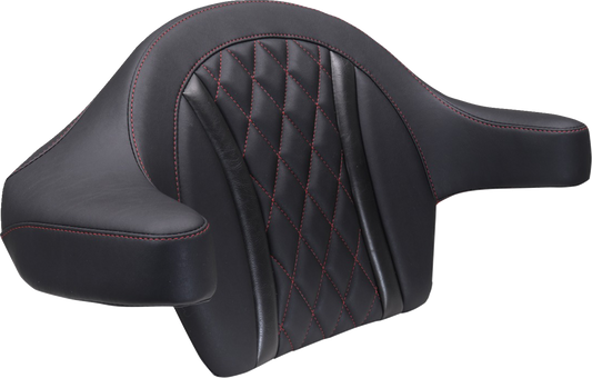 Mustang King Tour Pak Backrest Dark Cherry Pad for 2023-2025 Harley Touring