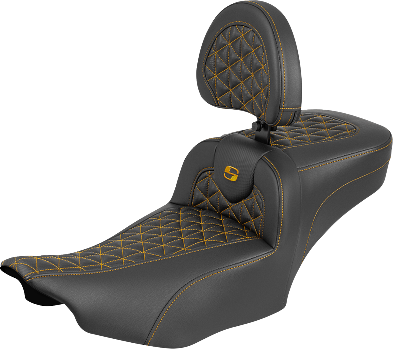 Saddlemen Roadsofa Gold Tri Grip Extended Seat Backrest for 23-26 Harley Touring