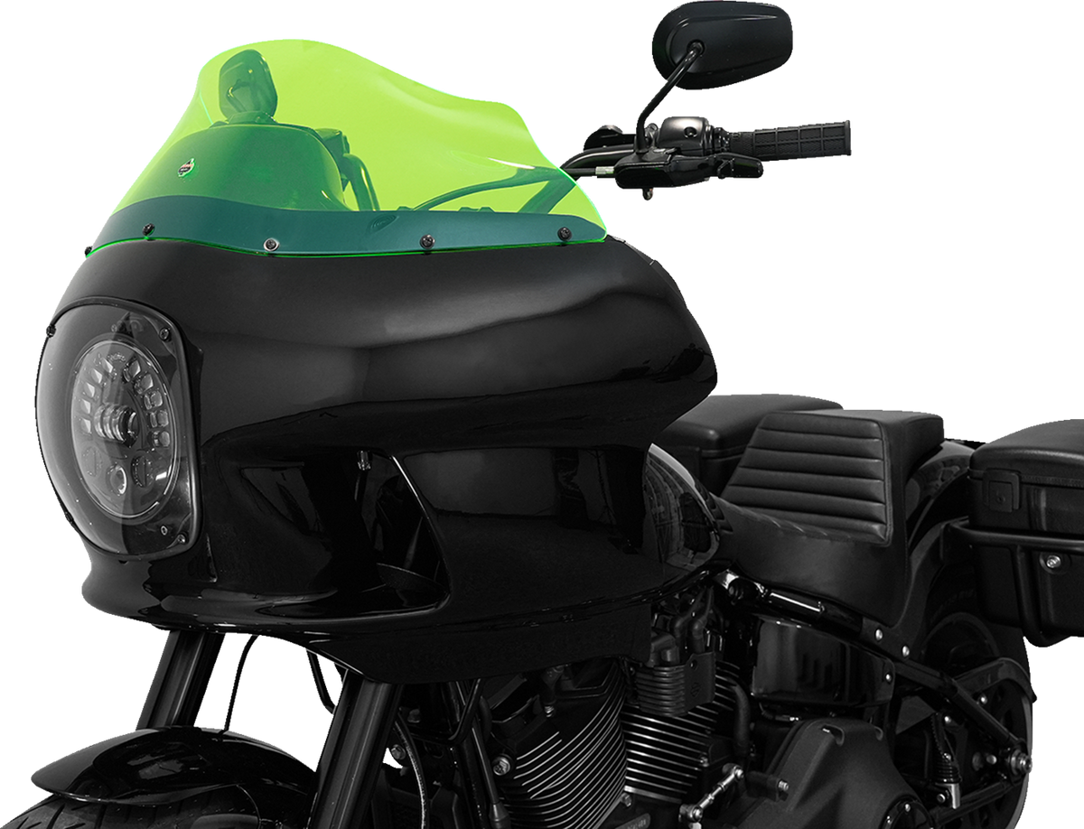 Klock Werks Kolor Flare 9" Green Ice Windshield fits Harley FXRP Style Fairing