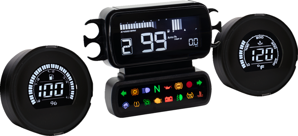 Koso D2 LCD Multi-Function Digital Gauge Cluster Kit for 2014-24 Harley Touring