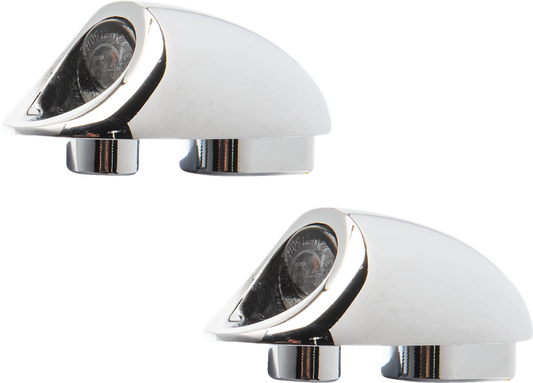 Kodlin 3-1 Chrome Mini Fender Strut Indicator Lights for 2018-24 Harley Softail