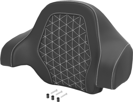 Saddlemen White Tri Gripper Deluxe Sissy Bar Tour Pack Backrest Pad for Harley