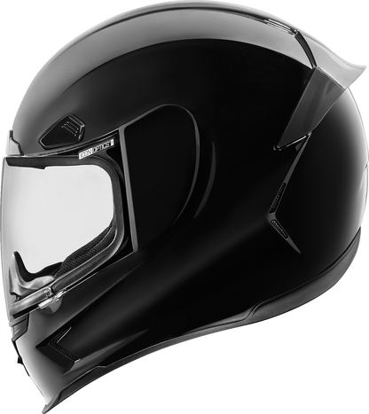 Icon Airframe Pro Solid Gloss Black Full Face Adult Street Motorcycle Helmet