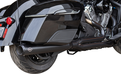 S&S Qualifier Black 2-1 Race Exhaust System fits 2020-2025 Indian Roadmaster