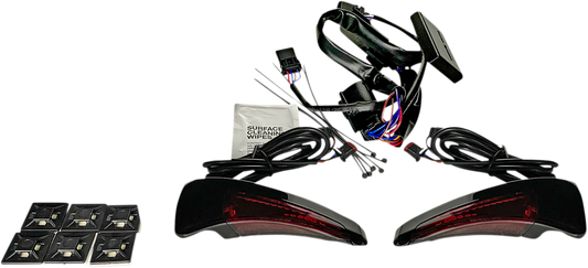 Custom Dynamics Backrest Red LED Lights 2014-2024 Harley Touring FLHTK FLTRU