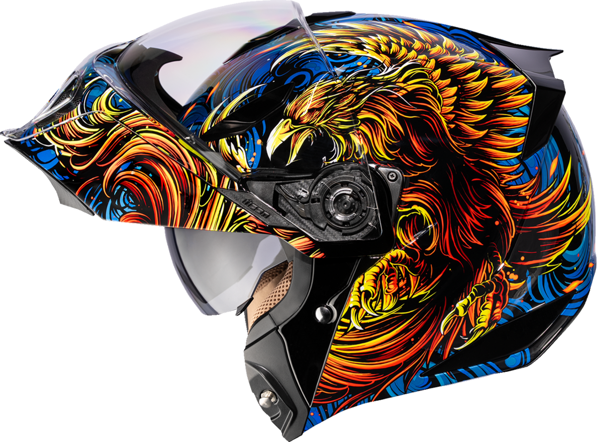 Icon Threshold Burn Birdie Burn Modular Full Face Adult Street Motorcycle Helmet