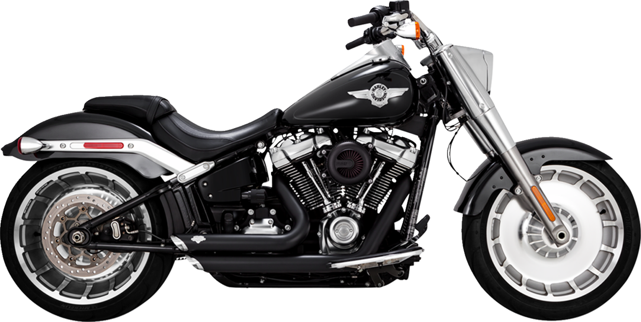Vance & Hines Shortshots 2-2 Black PCX Exhaust System 18-24 Harley Softail 47335