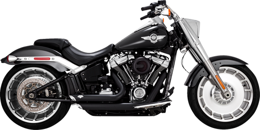 Vance & Hines Shortshots 2-2 Black PCX Exhaust System 18-24 Harley Softail 47335