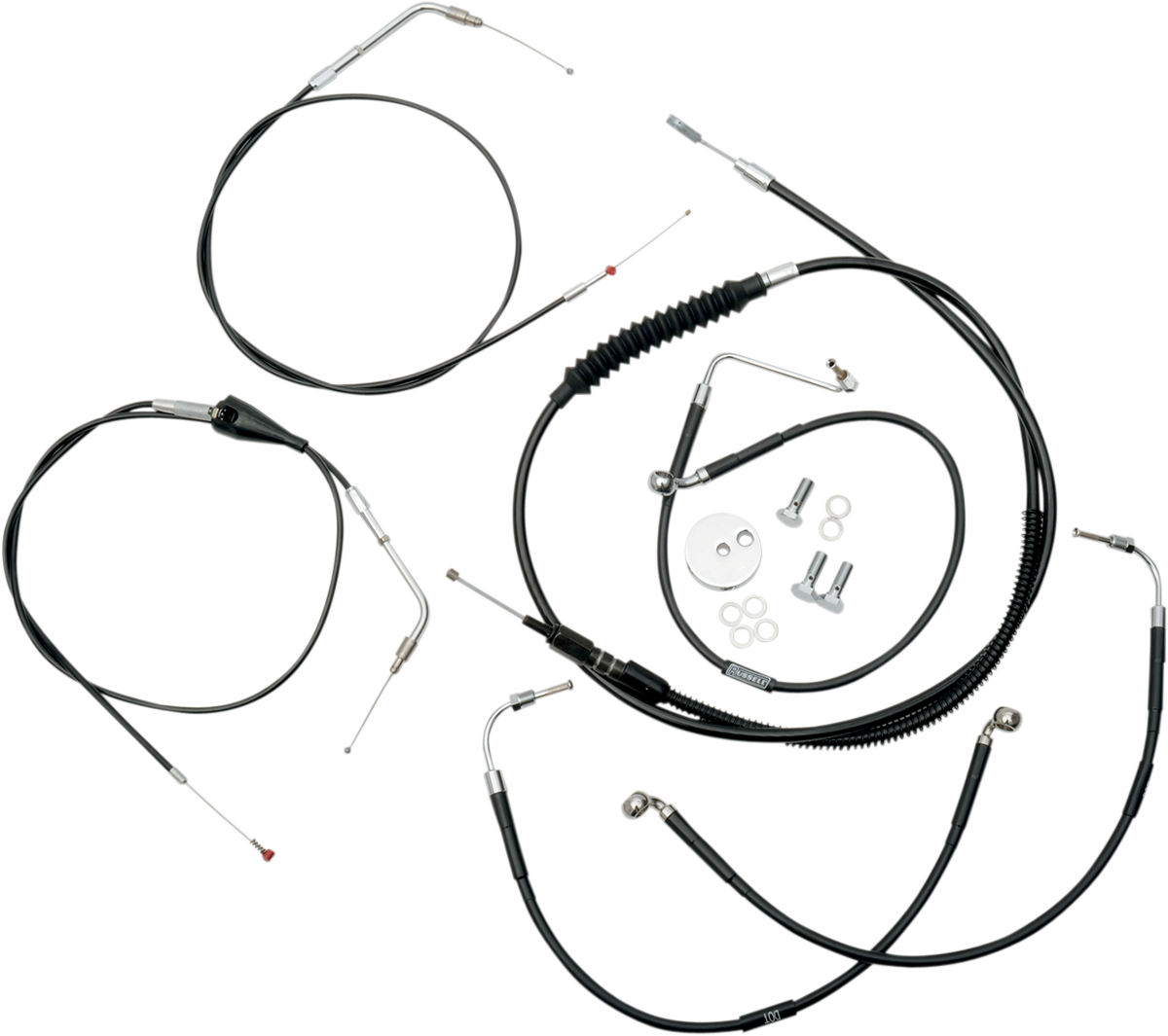 La Choppers 12-14" Ape Hanger Handlebar Cable Kit for 1996-2007 Harley Touring