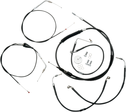 La Choppers 12-14" Ape Hanger Handlebar Cable Kit for 1996-2007 Harley Touring