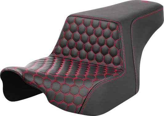 Saddlemen Step Up Red Honeycomb Gelcore Seat fits 2023-2025 Harley Touring FLTR