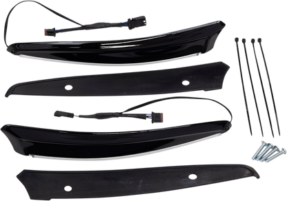 Ciro Horizon LED Turn Signal Windshield Trim 2015-2024 Harley Road Glide FLTRU