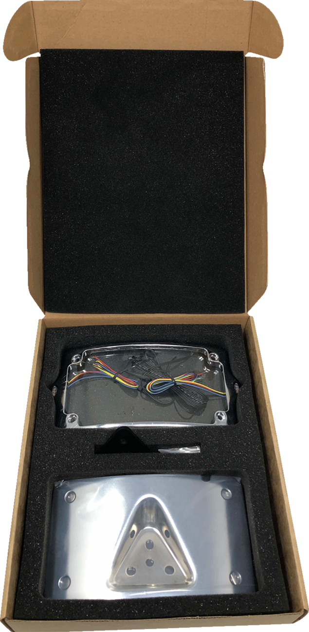 Kodlin Elypse Chrome Curved LED License Plate Kit 2013-2024 Harley Touring FLTR