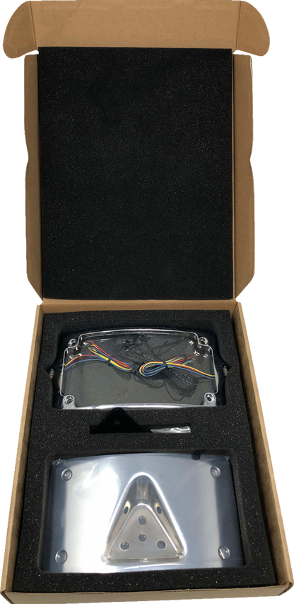 Kodlin Elypse Chrome Curved LED License Plate Kit 2013-2024 Harley Touring FLTR
