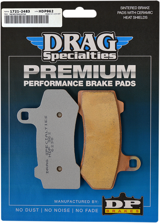 Drag Specialties Premium Front/Rear Sintered Metal Brake Pads 2006-21 Harley CVO