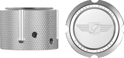 Figurati Designs Chrome Front Axle Nut Covers for 2002-2022 Harley Davidson