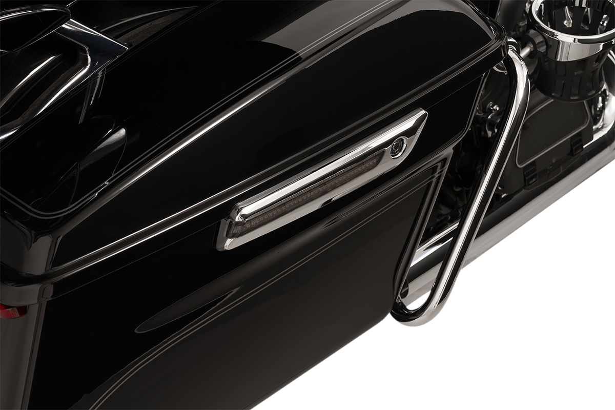 Ciro Rear LED Saddlebag Hinge Latch Covers 2014-2024 Harley Touring Models