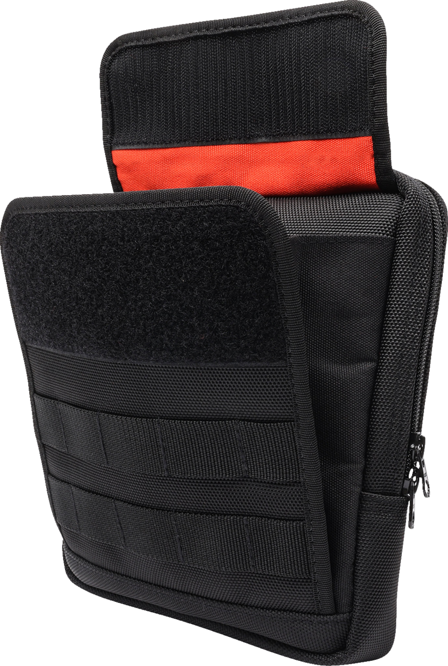 Thrashin Slim Black Motorcycle Handlebar Riser Storage Bag for Harley Davidson