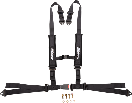 Moose Utility UTV Black 4 Point Seat belt Harness Restraint Safety System