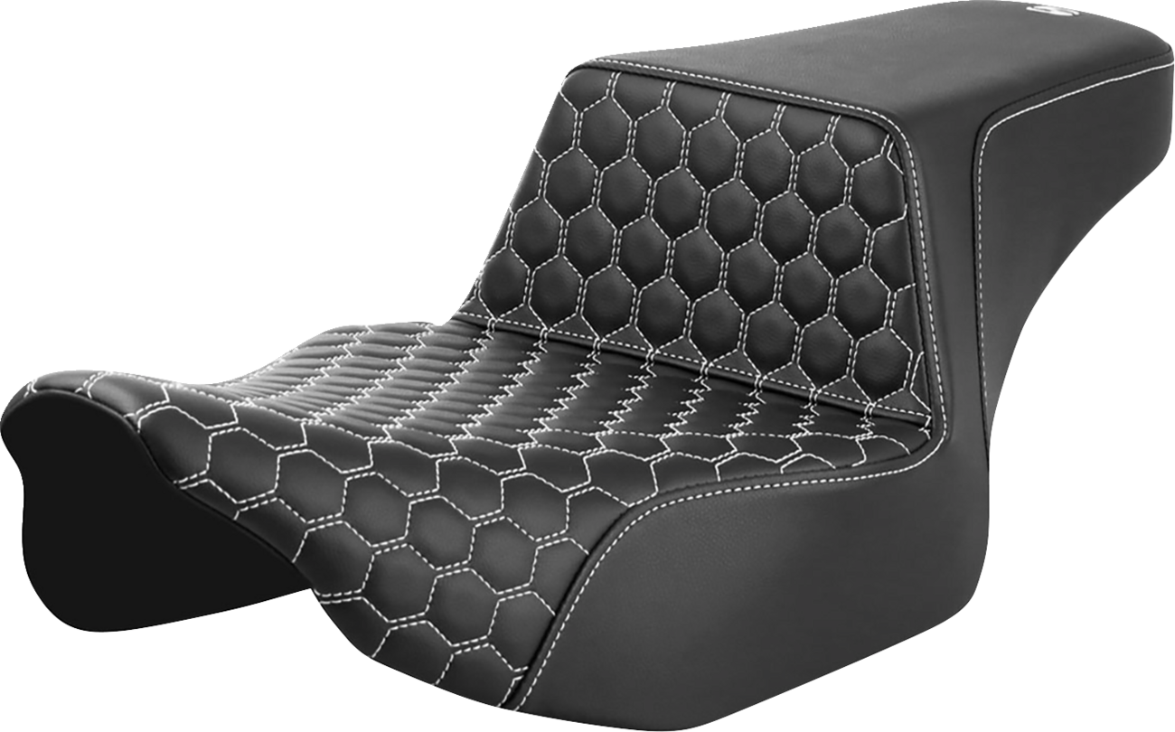 Saddlemen Step Up White Honeycomb Extended Gel Seat for 2023-2025 Harley Touring