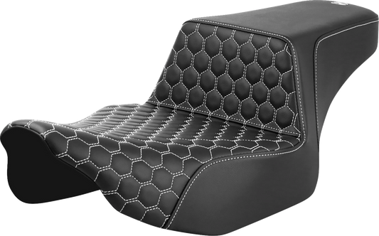 Saddlemen Step Up White Honeycomb Extended Gel Seat for 2023-2025 Harley Touring