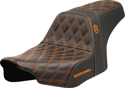 Saddlemen SDC Pro Series Orange Lattice Gel Seat fits 2023-2026 Harley Touring