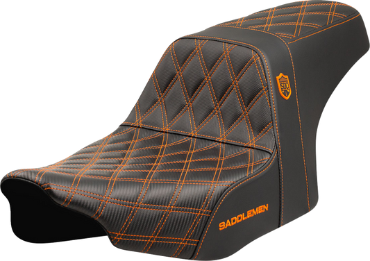 Saddlemen SDC Pro Series Orange Lattice Gel Seat fits 2023-2025 Harley Touring