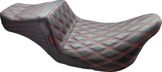 Le Pera Tailwhip Red Diamond Seat fits 2008-2024 Harley Touring LK-587DD-RED