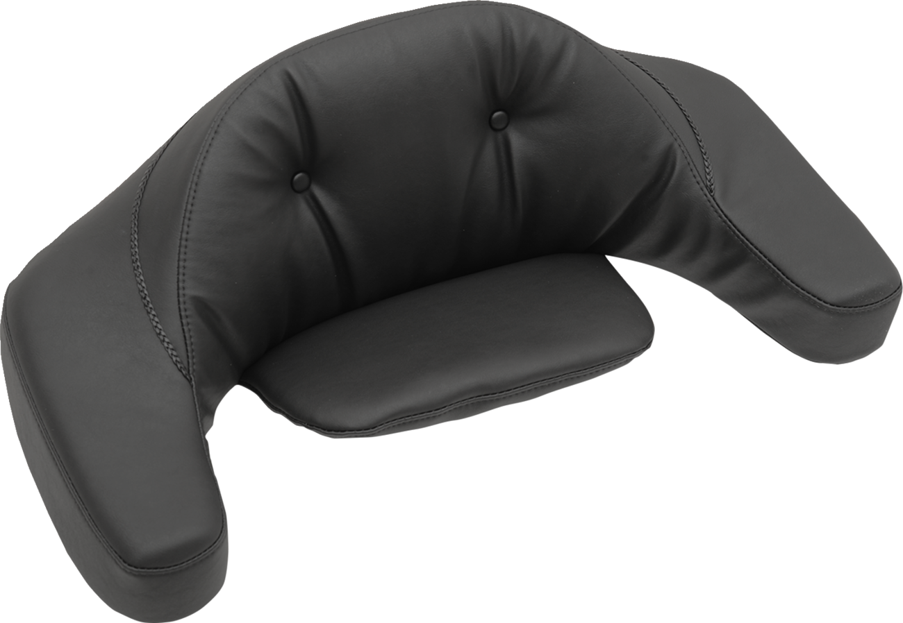 Mustang King Tour Pak Backrest Black Pillow Pad for 1980-2013 Harley Touring
