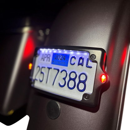 Kodlin Elypse Black Curved LED License Plate Kit 2013-2023 Harley Touring FLTR
