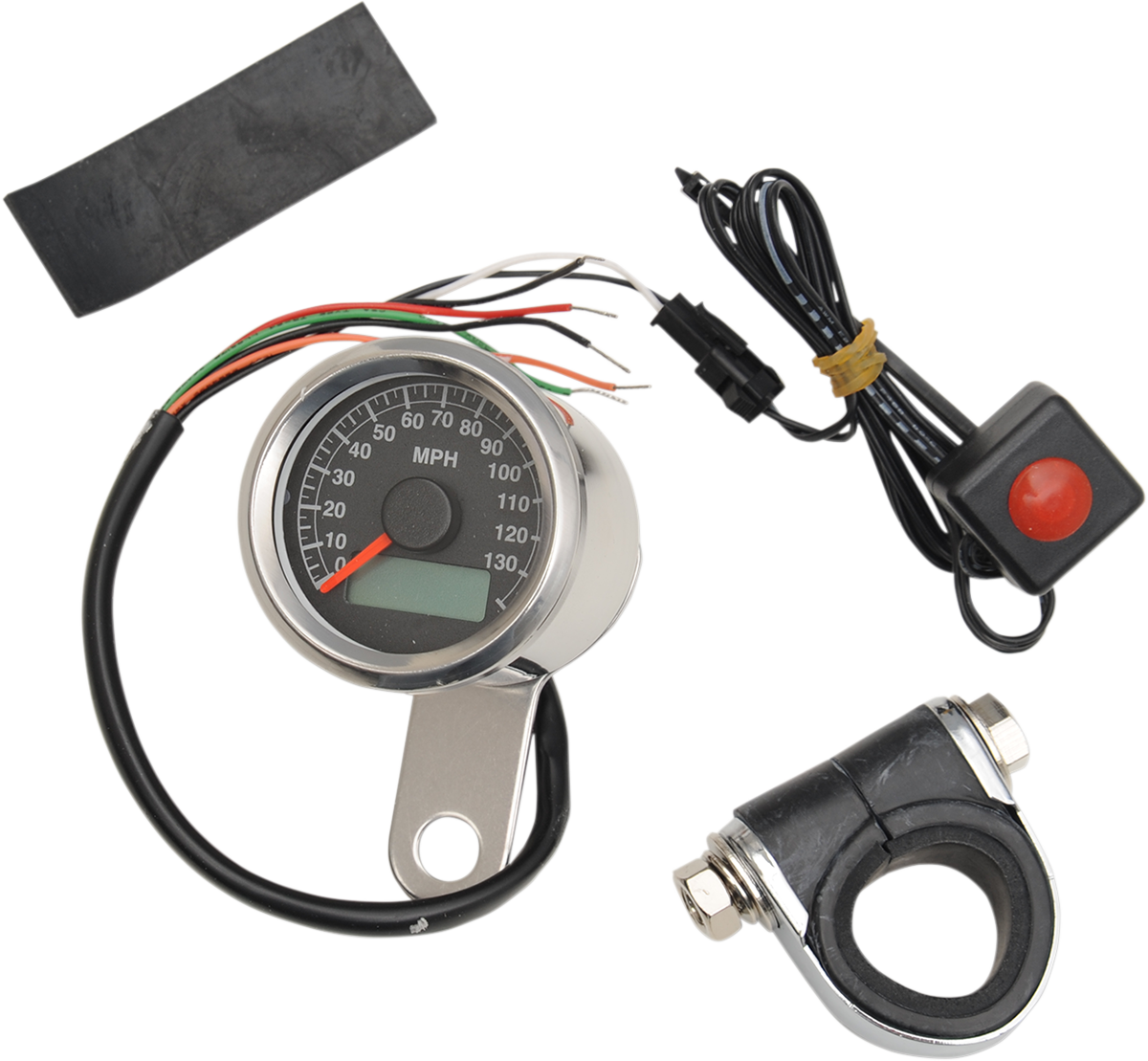 Drag Specialties Programmable Mini Electronic Black Ace Speedo 1.87" Harley