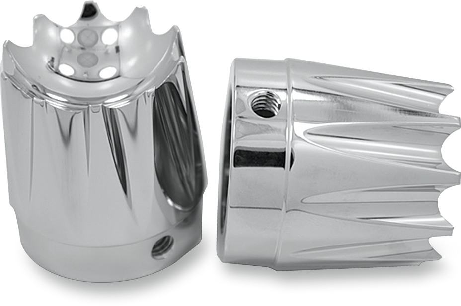 Avon Excalibur 1" Front Axle Nut Covers 2007-2020 Harley Dyna Touring Softail