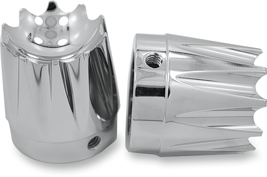 Avon Excalibur 1" Front Axle Nut Covers 2007-2020 Harley Dyna Touring Softail