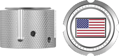 Figurati Designs American Flag Front Axle Nut Chrome Covers for 2002-22 Harley