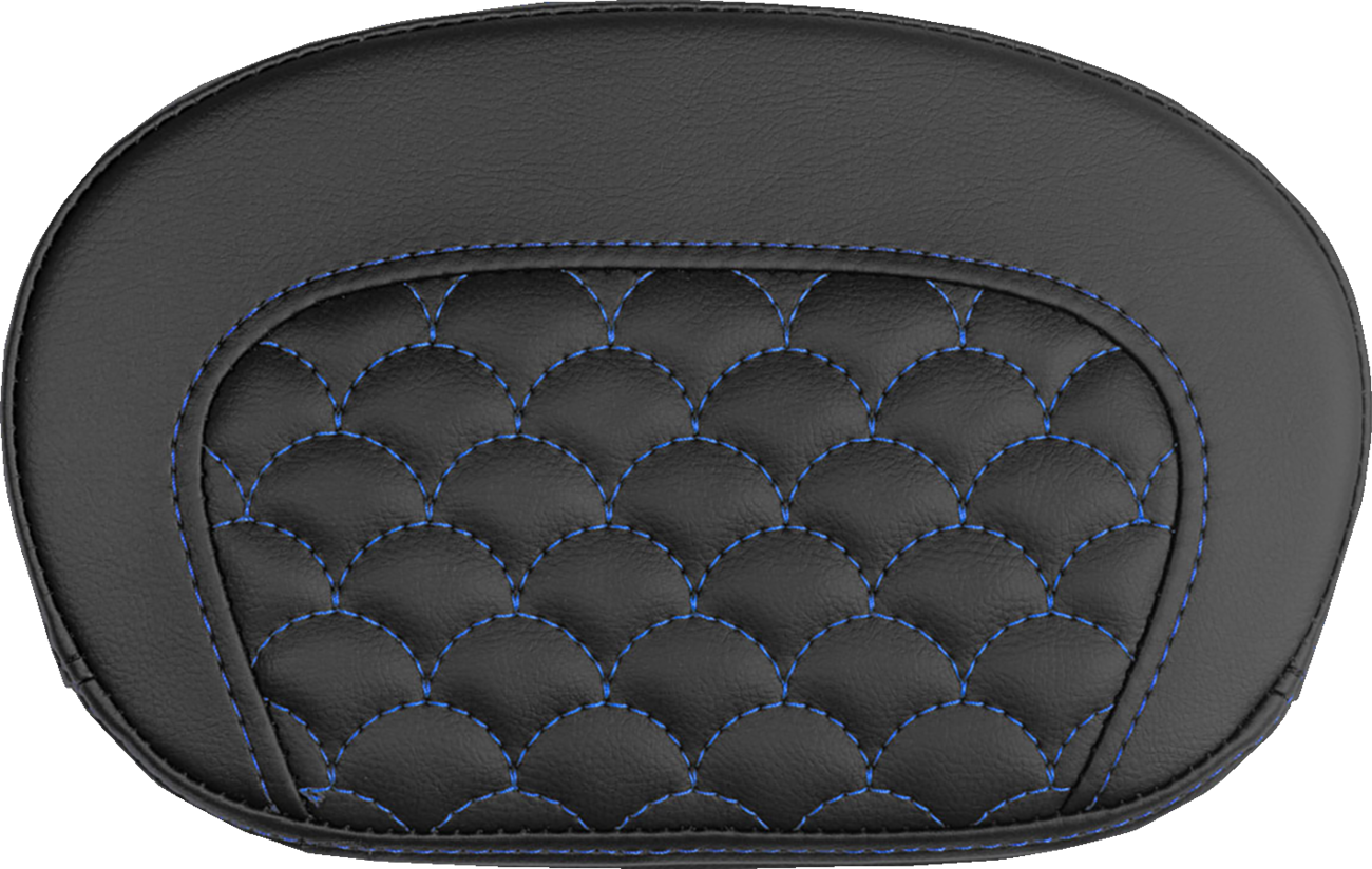 Saddlemen Mini Contour Blue Dragon Stitch Sissy Bar Backrest Pad for Harley