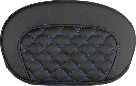 Saddlemen Mini Contour Blue Dragon Stitch Sissy Bar Backrest Pad for Harley