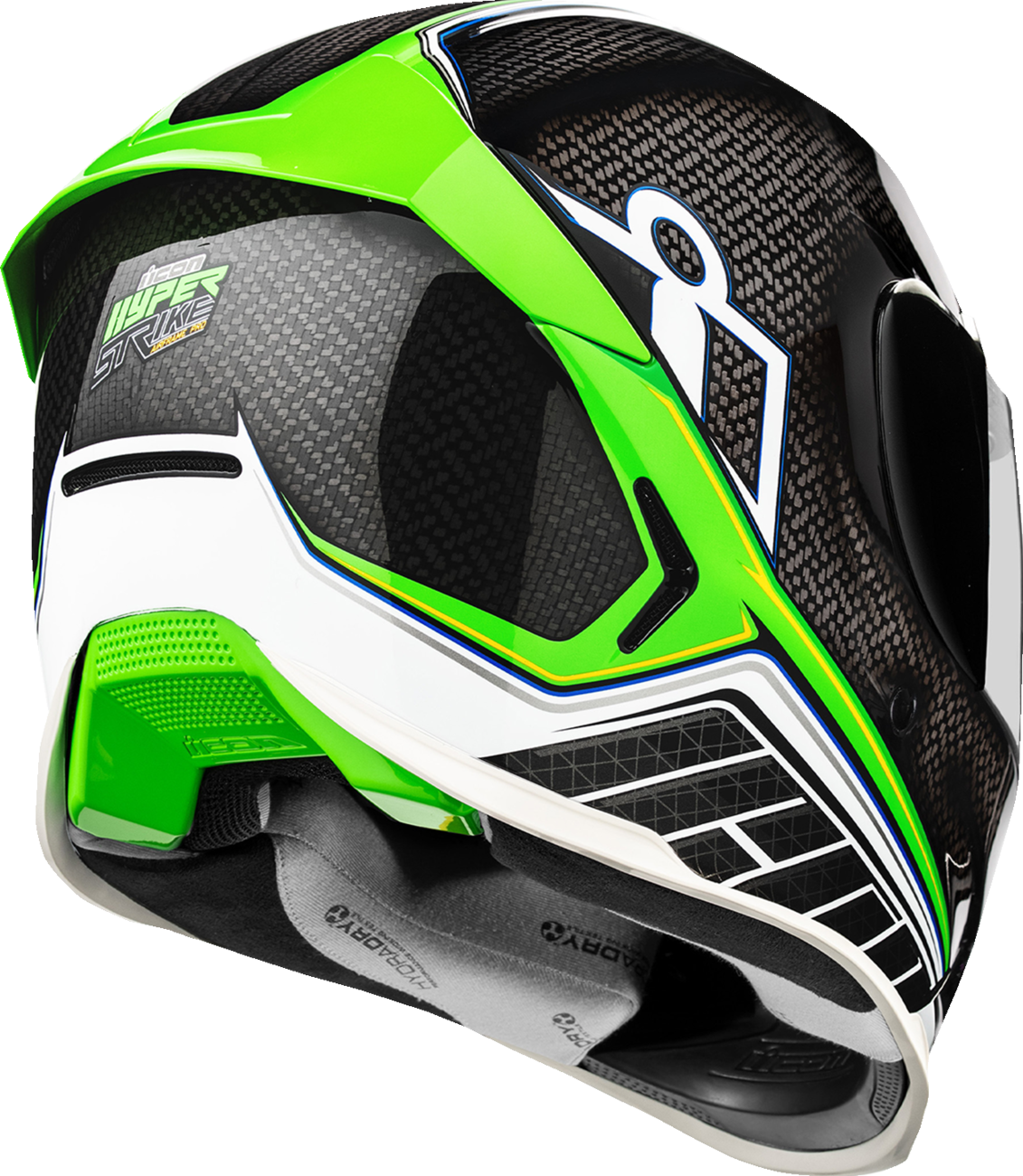 Icon Airframe Pro Green Carbon Hyperstrike Full Face Adult Motorcycle Helmet