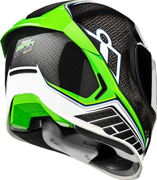 Icon Airframe Pro Green Carbon Hyperstrike Full Face Adult Motorcycle Helmet