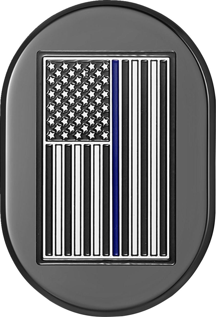 Figurati Blue Line American Flag Left Antenna Insert 2009-2023 Harley Touring