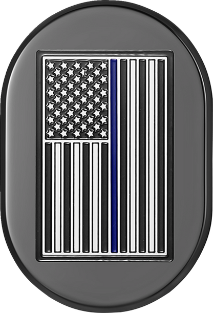 Figurati Blue Line American Flag Left Antenna Insert 2009-2023 Harley Touring