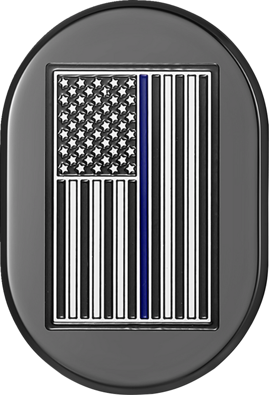 Figurati Blue Line American Flag Left Antenna Insert 2009-2023 Harley Touring