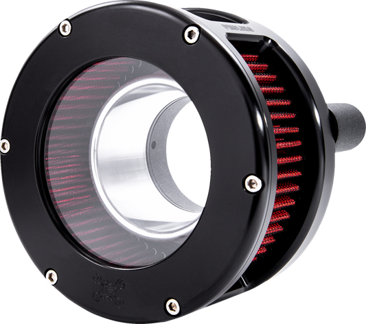 Feuling BA Series Clear Black Red Air Cleaner Kit 2017-24 Harley Touring Softail