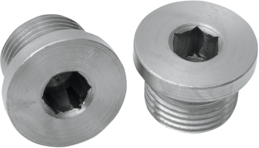 Bassani Chrome 18mm Exhaust O2 Sensor Port Plugs fits Harley Davidson